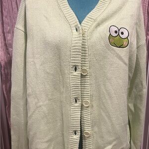 Women's Green Cardigan Sweater